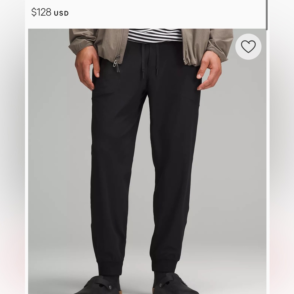 2 pairs barley worn men’s shorter 28 inch inseam xl ABC Lulu Lemon joggers black